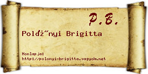 Polónyi Brigitta névjegykártya